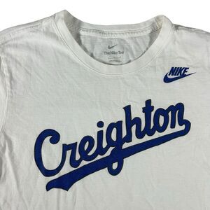 Nike Creighton University Graphic Shirt Men’s Large Spell Out Bluejays Y2K